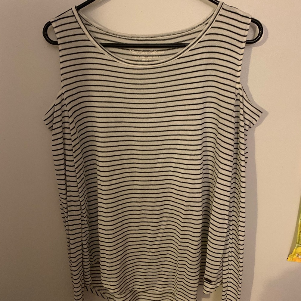 Off the Shoulder Striped Shirt